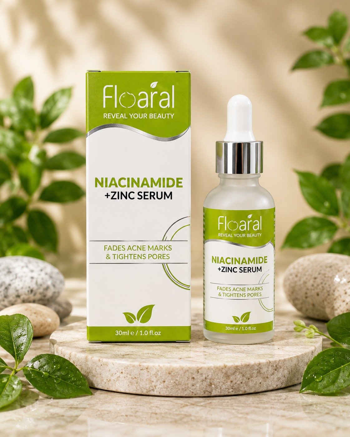 Floaral Niacinamide + Zinc Serum – Pore Refining & Acne Mark Solution