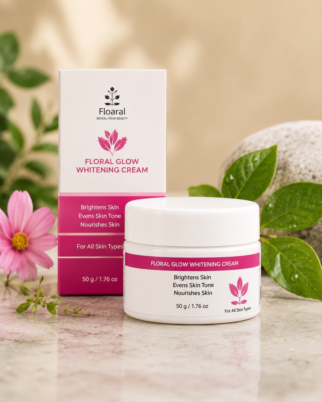 Floaral Glow Whitening Cream – Brightening & Nourishing Skin Care Formula
